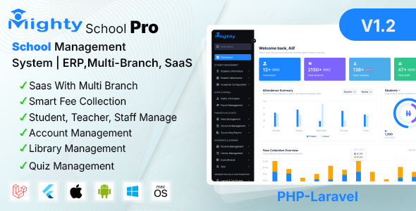 Mighty School Pro – School Management System (ERP, Multi-Branch, SaaS)