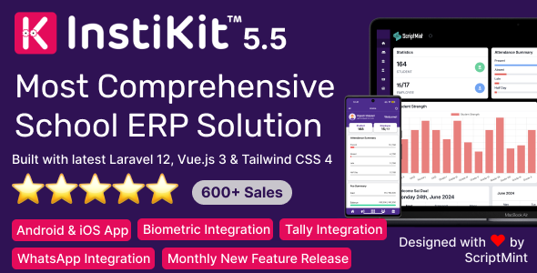 InstiKit School – School Management System & School ERP 5.5.0