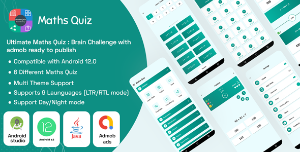 Ultimate Maths Quiz : Brain Challenge with admob ready to publish 1.8