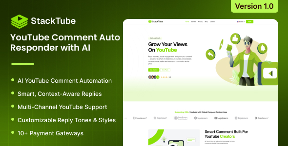 StackTube – YouTube Comment Auto-Responder with AI