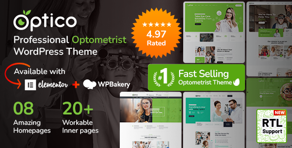 Optico | Optometrist & Eye Care WordPress Theme 9.2