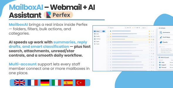 MailboxAI – Webmail + AI Assistant For Perfex CRM