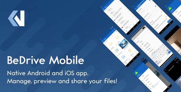 BeDrive Mobile – Native Flutter Android and iOS app for File Storage PHP Script 1.1.3