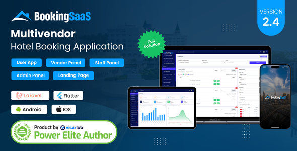 BookingSaaS – Complete MultiVendor Hotel Booking Application SAAS 1.1
