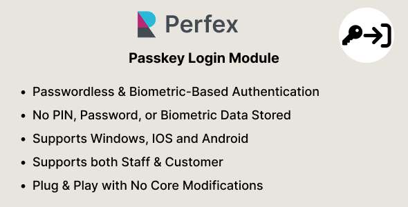 Passkey Login Module for Perfex CRM
