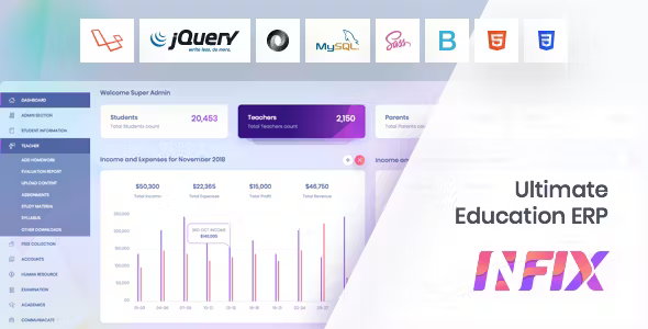 InfixEdu School ERP – Online School Management System Software 9.1.4