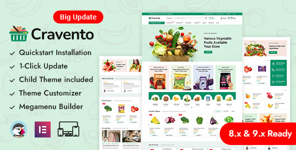 Cravento – Online Grocery Store Prestashop Responsive Theme