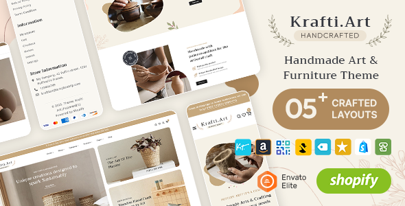 KraftiArt – Furniture, Art & Crafts Shopify Theme