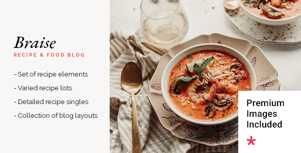 Braise – Recipe & Food Blog WordPress Theme 1.2.1