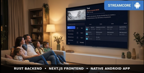 StreamCore – IPTV/OTT Platform with Reseller Panel & Android TV App
