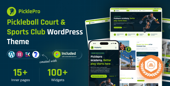 PicklePro – Pickleball Club & Sports WordPress Theme 1.1