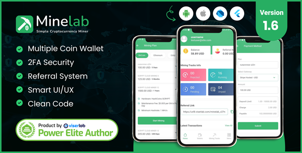 MineLab – Cloud Crypto Mining Mobile Application 1.6