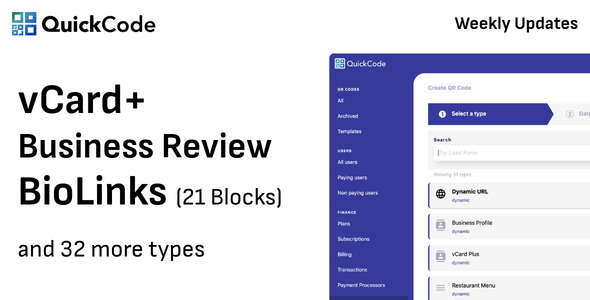 QR Code Generator BioLinks vCard SaaS [Regular License] 2.144