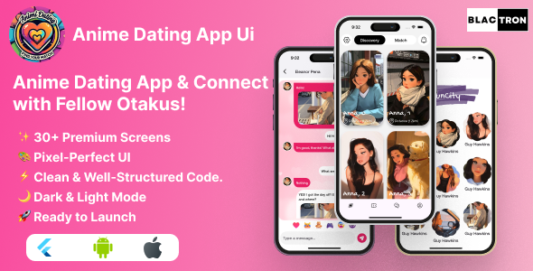 PyaarAnime – Anime Based Dating App Ui Kit