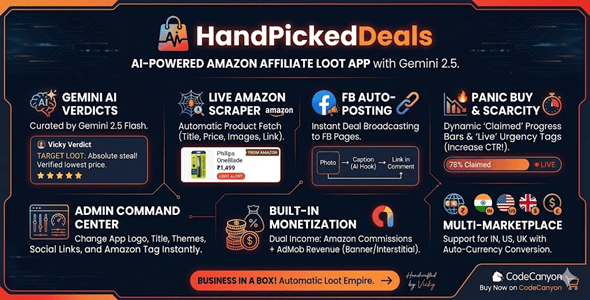 HandPickedDeals – AI-Powered AMAZON Affiliate & Automation Engine