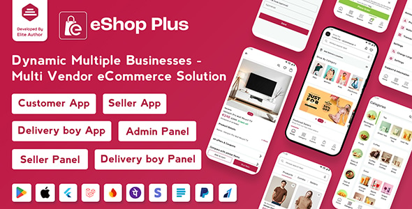 eShop Plus – Multi Vendor eCommerce, Multi Module Flutter App with Laravel Admin Panel 1.1.0