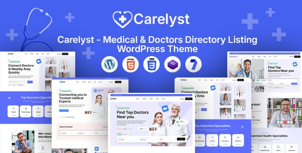 Carelyst – Medical & Doctors Directory Listing WordPress Theme