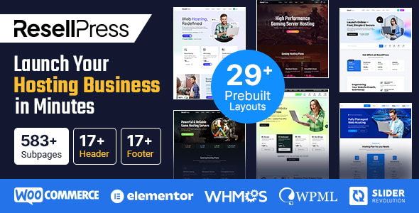 ResellPress – Web Hosting & WHMCS WordPress Theme for Resellers 4.0.1