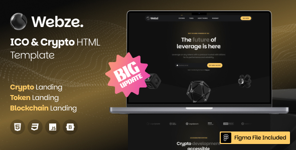 Webze – ICO & Crypto Landing Page Template