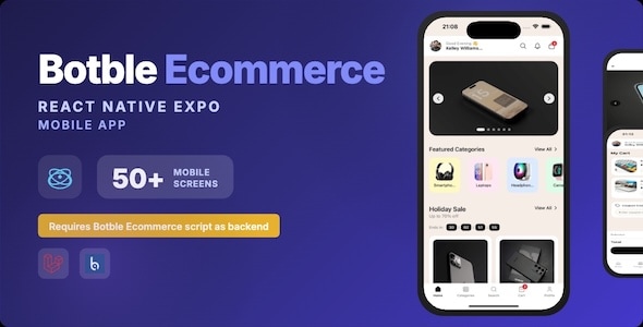 Botble Ecommerce – React Native Mobile Expo App for Botble E-commerce Websites 1.0.2