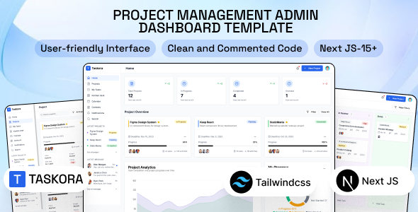 Taskora – Project Management Tailwind CSS Next JS Admin Dashboard Template