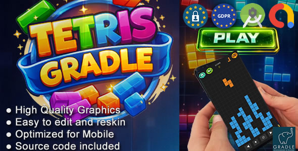 TETRIS GRADLE (Admob + GDPR + Android Studio)
