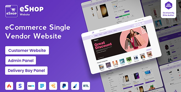 eShop Web – eCommerce Single Vendor Website 4.4.8