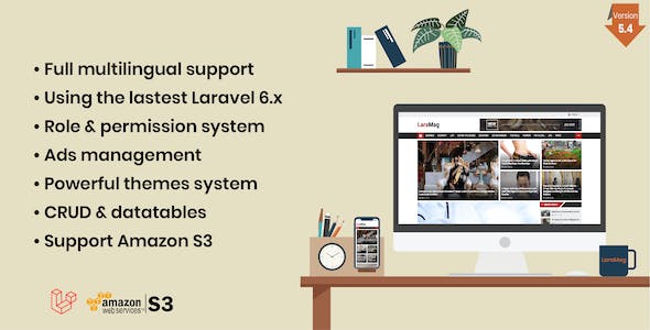 LaraMag – Laravel News & Magazine Multilingual System 7.6.6