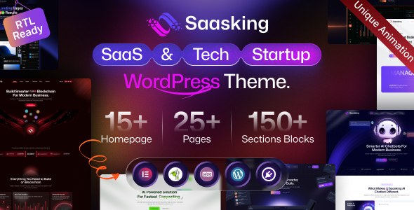 Saasking – SaaS & Tech Startup WordPress