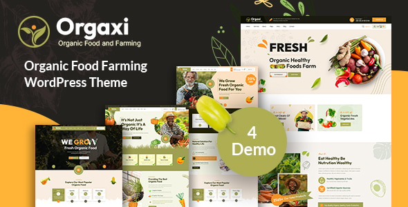 Orgaxi – Organic food and fram WordPress Theme 1.2