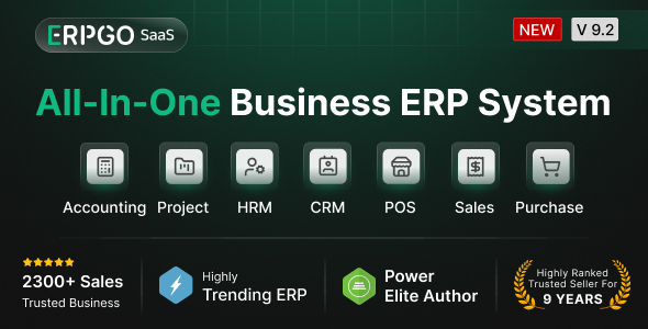 ERPGo SaaS – All-In-One Business ERP System 9.2