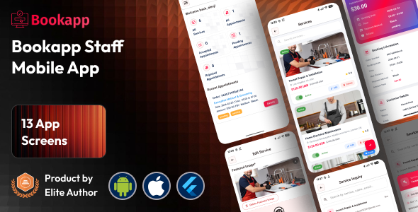 Bookapp – Staff Mobile App for Service & Appointment Booking Management (Flutter)