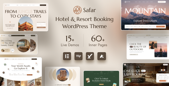 Safar – Hotel & Resort Booking WordPress Theme