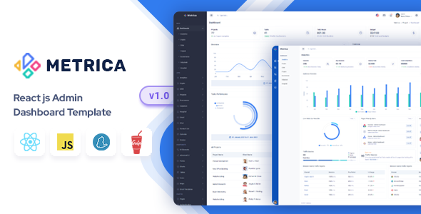 Metrica – React Admin & Dashboard Template (React 18)