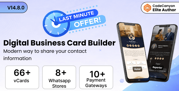 Infy vCard Saas : Digital Business Card Builder 14.8.0