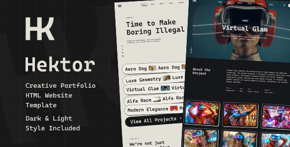 Hektor – Creative Agency & Portfolio HTML Website Template