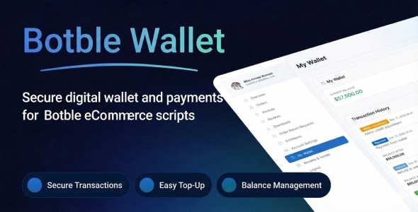 E-Wallet – Payment Wallet System For Botble eCommerce scripts 1.0.4