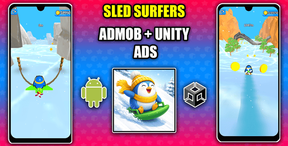 Sled Surfers Sling Shot Game 3D Unity Game Source Code