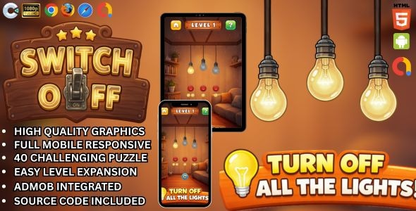Switch Off – Light Bulb Puzzle Game | Admob | Construct 3