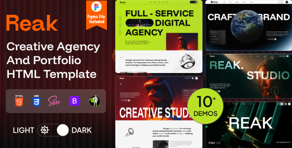 Reak – Creative Agency & Digital Agency HTML Template