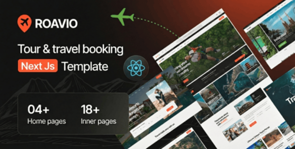 Roavio – Travel & Tour Booking React NextJs Template