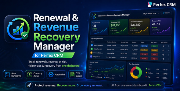 Perfex CRM Renewal Manager – Track Contracts, Subscriptions & Revenue Recovery 1.4.1