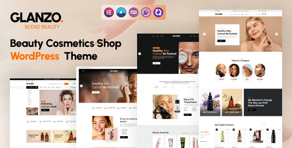 Glanzo – Beauty Cosmetics Shop WordPress Theme.