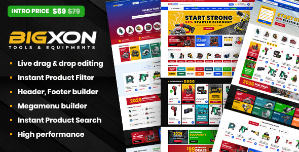 Bigxon – Parts And Tools WordPress WooCommerce Theme 1.1