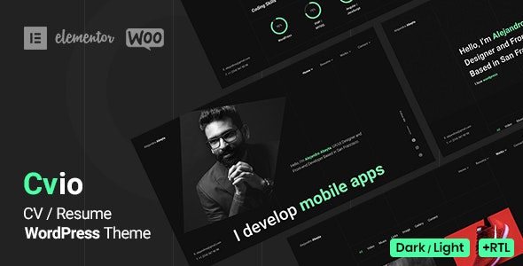 Cvio – Personal Portfolio WordPress Theme 3.3.7