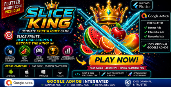 Fruit Slasher Pro | Monetized Flutter Game with AdMob