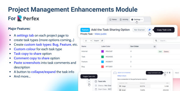 Project Management Enhancements Module for Perfex CRM 1.4.3
