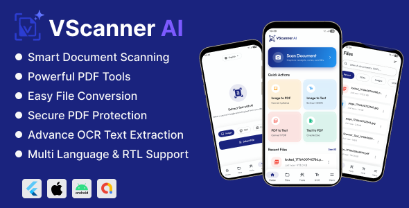 VScanner AI | OCR and PDF Tools Mobile App