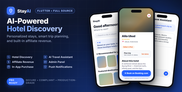 StayAI — AI Hotel Booking Flutter App with Firebase Backend & Admin Panel
