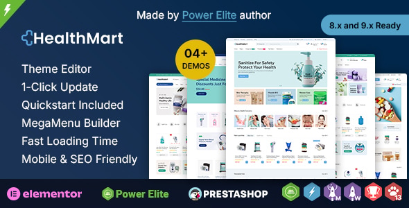 HealthMart – Pharmacy and Medical Store Healthy Elementor PrestaShop Theme